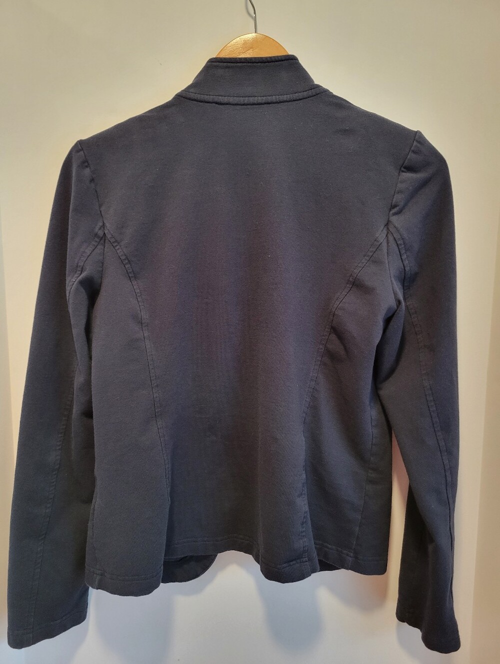 VTG Tommy Hilfiger Navy Blue Knit Military Band Jacket Blazer Medium Y2K 90s - Picture 7 of 10